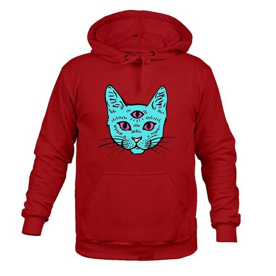 Imagem de Moletom Blusa De Frio Canguru Gato Olhos