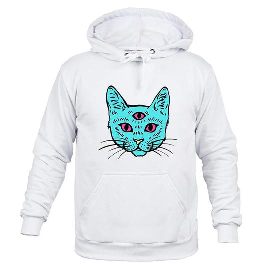 Imagem de Moletom Blusa De Frio Canguru Gato Olhos