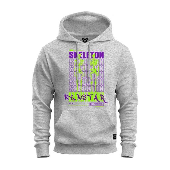 Imagem de Moletom Blusa De Frio Com Bolso e Capuz Aconchegante Skeletom