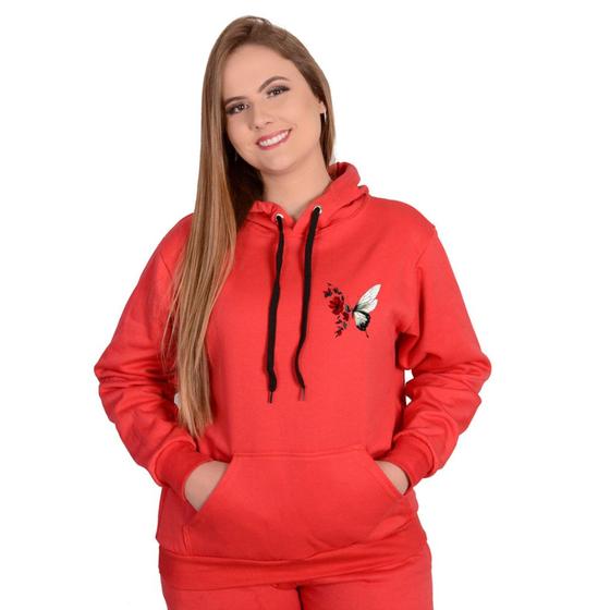 Imagem de Moletom Blusa de Frio Feminina Estampa Tumblr Em Algodão Cores