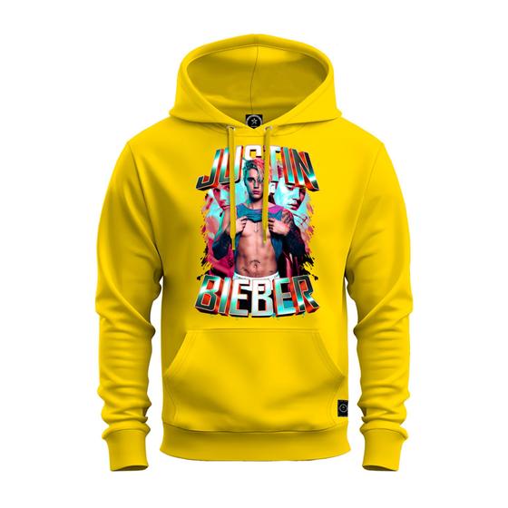 Imagem de Moletom Blusa De Frio Inverno Confortável Estampado Justin Biber Glow