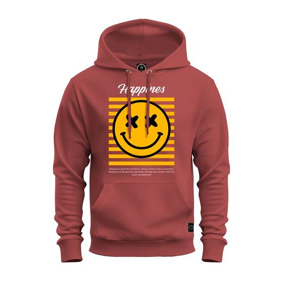 Imagem de Moletom Blusa De Frio Unissex Algodão Confortável Com Bolso E Capuz Happies