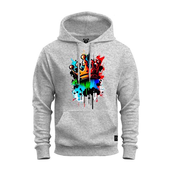 Imagem de Moletom Blusão Inverno Canguru Com Bolso e Capuz Varias Cores Coroa The Colors