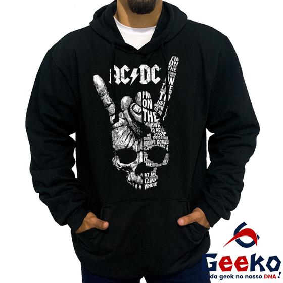 Imagem de Moletom Canguru ACDC Rock Geeko