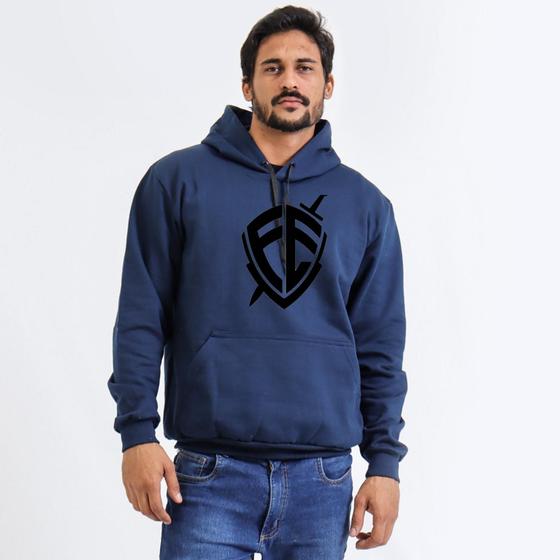 Imagem de Moletom  Canguru Capuz Flanelado Estampado escudo FE- Comfort