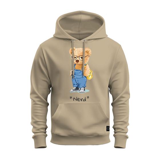 Imagem de Moletom Canguru Com Bolso e Capuz Varias Cores Urso Nerds