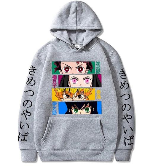 Imagem de Moletom Canguru Demon Slayer Kimetsu No Yaiba Anime Mangá Blusa Unissex