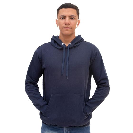 Imagem de Moletom Canguru Flanelado Masculino Capuz Cordao Ajustavel e Bolso Blusa de Frio Casaco Inverno