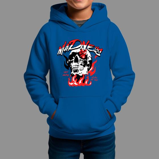 Imagem de Moletom Canguru Infantil Basico Casual Estiloso Inverno Blusa De Frio Man Fire