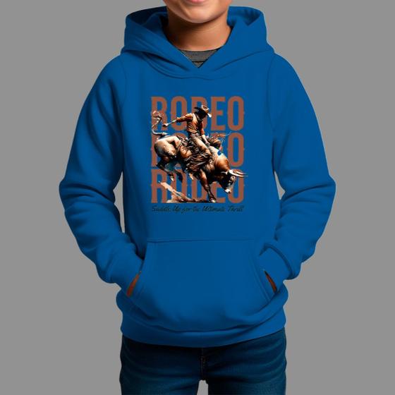 Imagem de Moletom Canguru Infantil Basico Masculino Casual Confortável Inverno Capuz e Bolso Tecido Macio Rodeo Tree