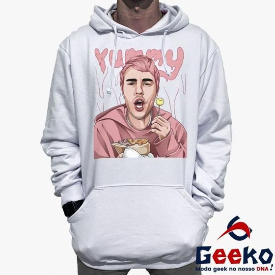 Imagem de Moletom Canguru Justin Bieber Algodão Yummy Geeko