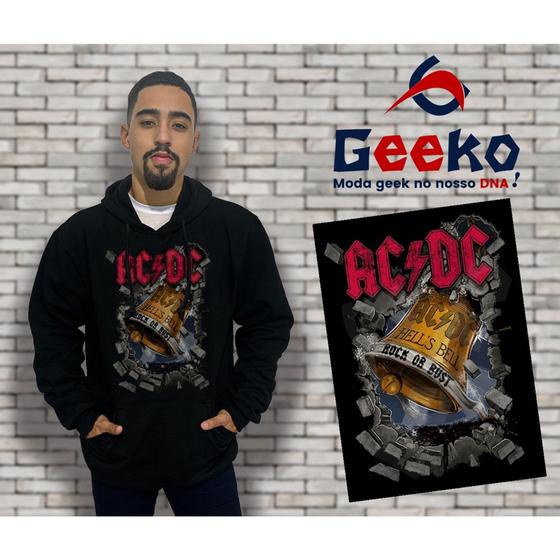 Imagem de Moletom Canguru Masculino ACDC Rock Geeko