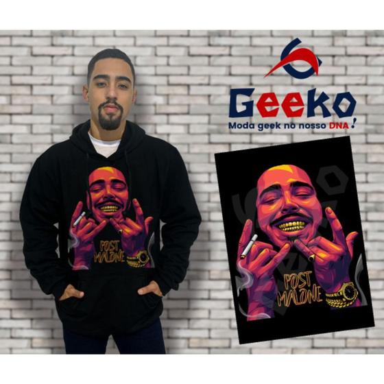 Imagem de Moletom Canguru Masculino Post Malone Geeko
