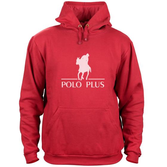Imagem de Moletom Canguru Polo Plus Com Capuz e Bolsos Flanelado Algodão/Poliester