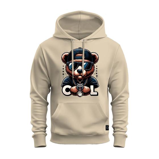 Imagem de Moletom Canguru Unissex Algodão Blusa De Frio Cool Bear