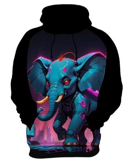 Imagem de Moletom Casaco Blusa Animais Cyberpunk Elefantes Safari 2