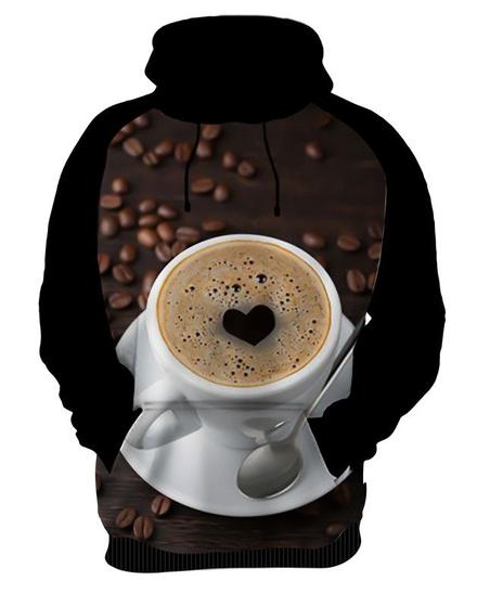 Imagem de Moletom Casaco Estampas Eu amo Café Coffee Grãos Arte HD 9