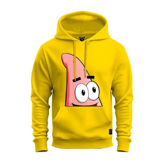 Imagem de Moletom Com Bolso Capuz Estampado Unissex Confortável Patrick