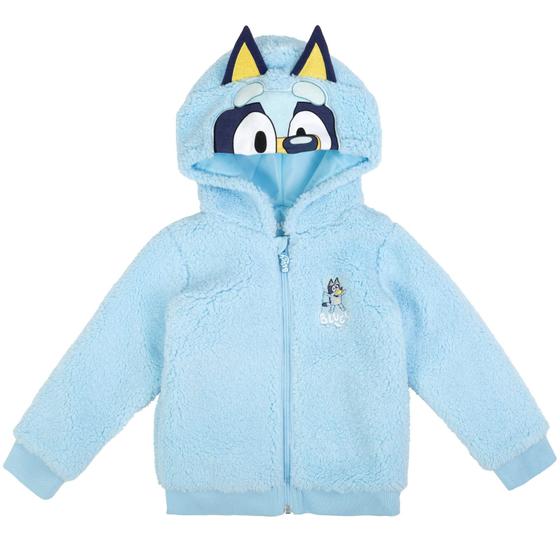 Imagem de Moletom com capuz Bluey Cozy Sherpa Zip Up Cosplay Toddler Boys 3T azul