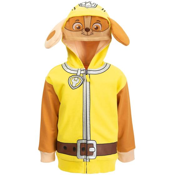 Imagem de Moletom com Capuz Paw Patrol Rubble Infantil - Tamanho 5T - Com Zíper