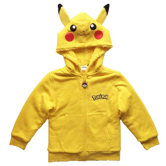 Imagem de Moletom com capuz Pokémon Pikachu Little Boys Sherpa Fleece, tamanho 7