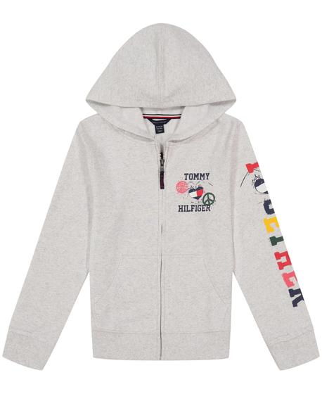 Imagem de Moletom com capuz Tommy Hilfiger com zíper completo de lã para meninas 4T