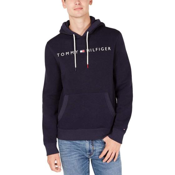 Imagem de Moletom com Capuz Tommy Hilfiger Masculino - Azul Marinho
