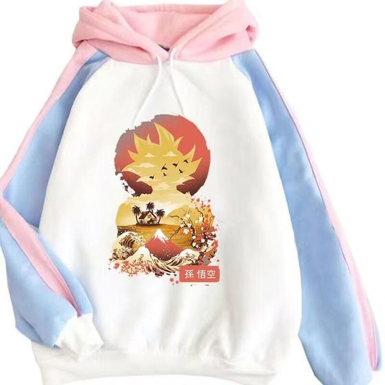Imagem de Moletom Dragon Ball Goku Island - Design com Bloqueio de Cores