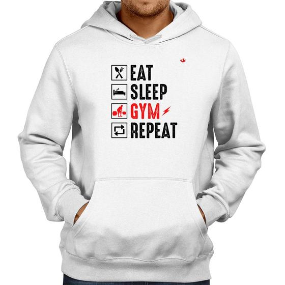 Imagem de Moletom Eat, Sleep, Gym, Repeat - Foca na Moda