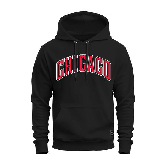 Imagem de Moletom Estampado Algodão Premium Confortável Chicago Hom