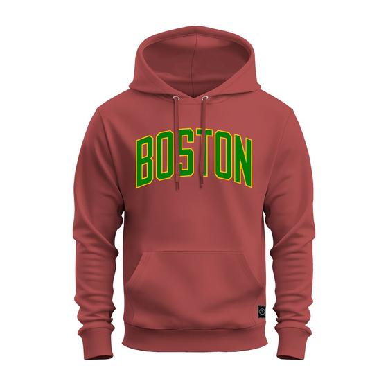 Imagem de Moletom Estampado Algodão Premium Macio Canguru Boston