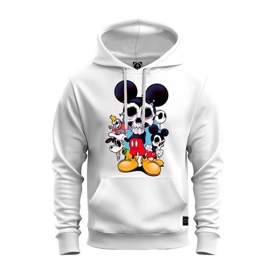 Imagem de Moletom Estampado Confortável Blusa De Frio Inverno Mickey Caveira