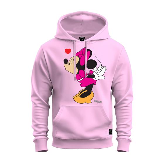 Imagem de Moletom Estampado Confortável Blusa De Frio Inverno Minnie Beijinho