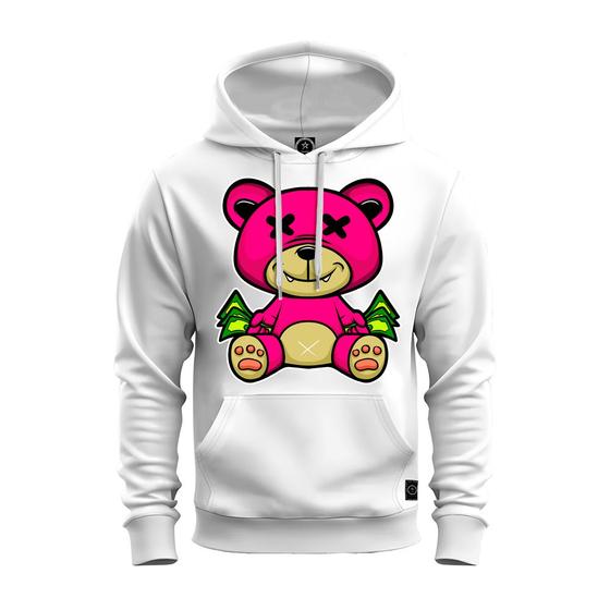 Imagem de Moletom Estampado Premium Unissex Blusa De Frio Urso Rosa X