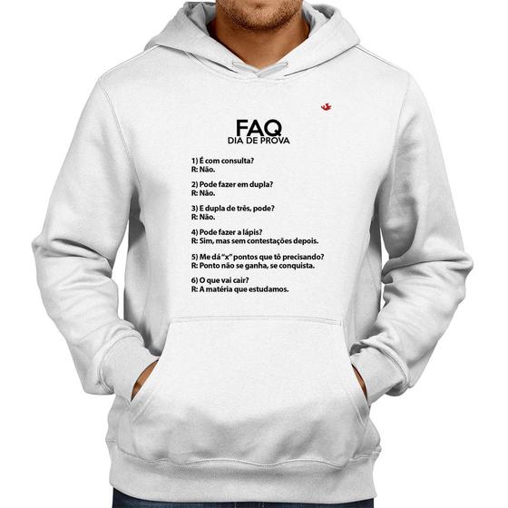 Imagem de Moletom FAQ Dia de Prova - Foca na Moda