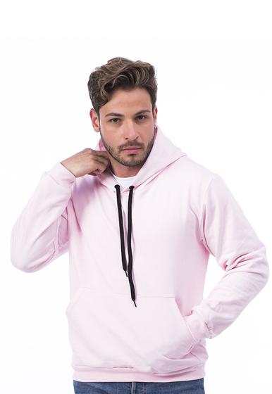 Imagem de Moletom Fechado Flanelado Amanda Block Canguru Liso com Capuz