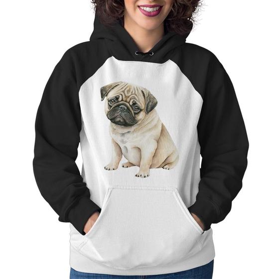 Imagem de Moletom Feminino Cachorro Pug - Foca na Moda