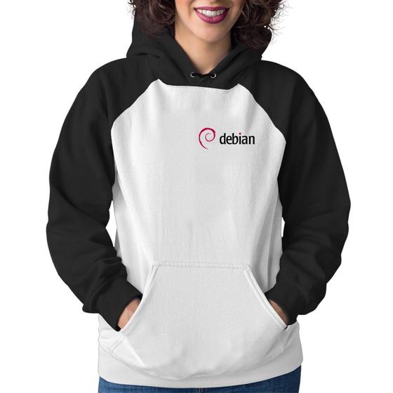 Imagem de Moletom Feminino Debian Linux - Foca na Moda