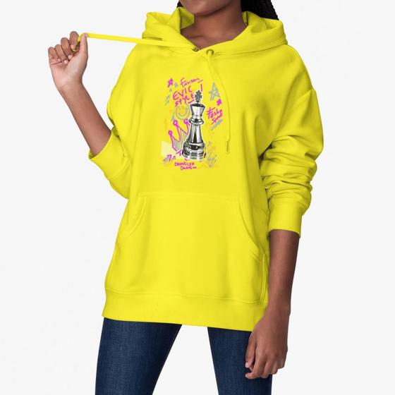 Imagem de Moletom Feminino Masculino Algodão Estampado Capuz
