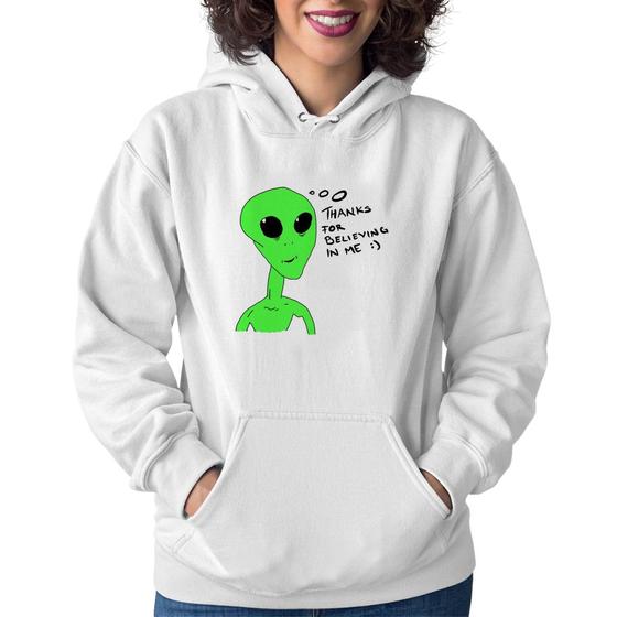 Imagem de Moletom Feminino Thank's For Believing In Me Alien - Foca na Moda