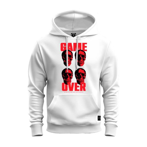 Imagem de Moletom Game Over Canguru Estampado Com Capuz Tecido Macio
