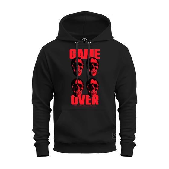 Imagem de Moletom Game Over Canguru Estampado Com Capuz Tecido Macio