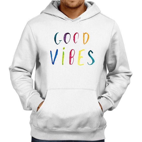 Imagem de Moletom Good Vibes Cores - Foca na Moda