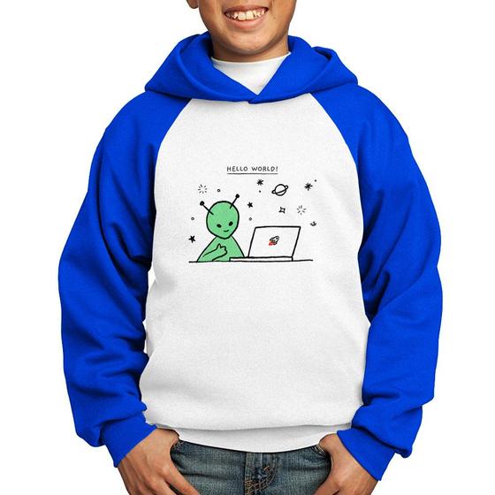 Imagem de Moletom Infantil Alien Hello World! - Foca na Moda