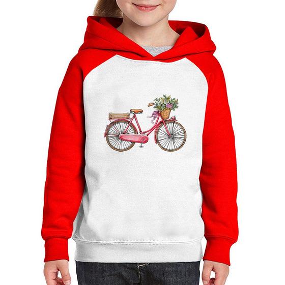 Imagem de Moletom Infantil Bicicleta Vintage Romântica - Foca na Moda