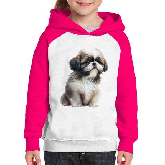 Imagem de Moletom Infantil Cachorro Shih Tzu Filhote - Foca na Moda