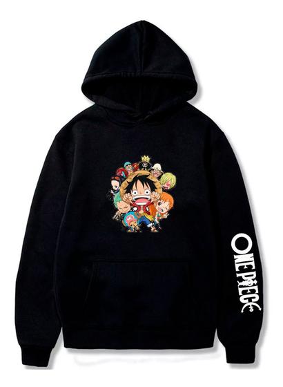 Imagem de Moletom infantil Canguru Elenco One Piece Personagens