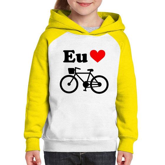 Imagem de Moletom Infantil Eu Amo Bicicleta - Foca na Moda