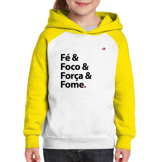 Imagem de Moletom Infantil Fé & Foco & Força & Fome - Foca na Moda