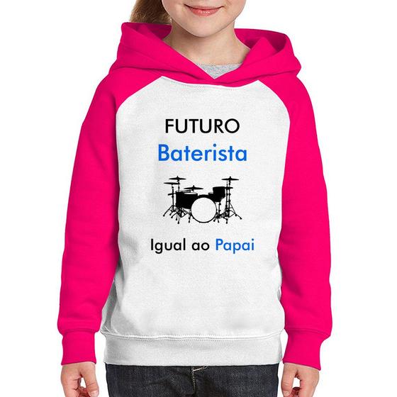 Imagem de Moletom Infantil Futuro Baterista Igual ao Papai - Foca na Moda